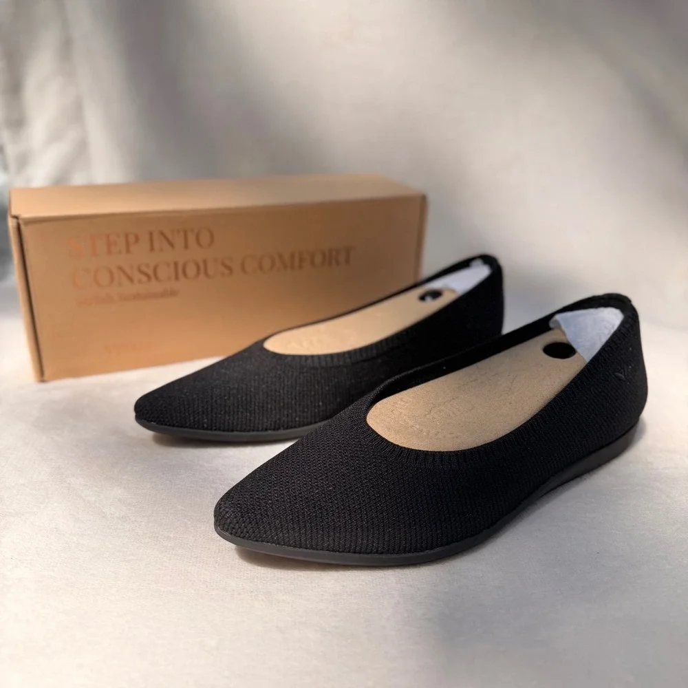 VIVAIA Aria Cloudwalker Black Flats | EU 39 / US 8